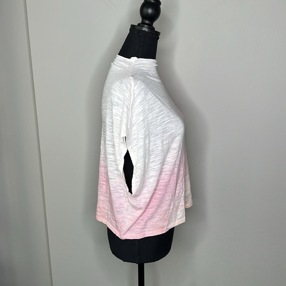 Chaser Slub Jersey Mock Neck Sleeveless Dolman Tee in Pink Ombre Size Small NWT - Picture 6 of 7
